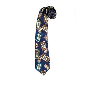 Vtg Cristafaro 100% Italian Silk Tie Abstract Geometric Floral Pattern 90s Italy